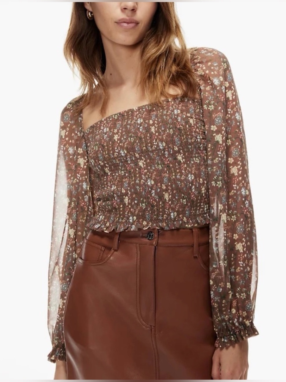 Aritzia Wilfred Saga Floral Blouse
